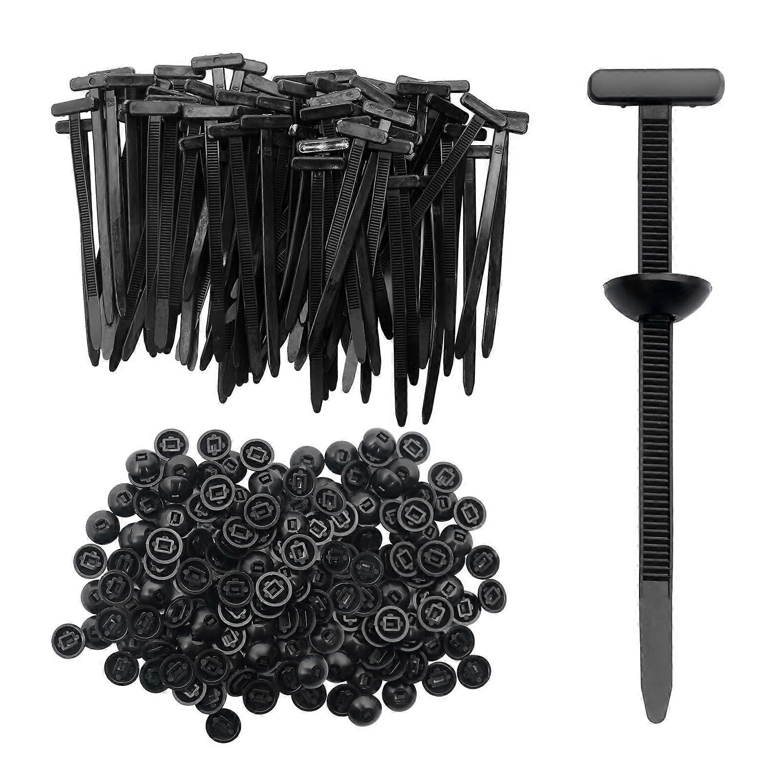 150Pcs Car Cable Tie Clips with Quick SelfLocking Design, Universal Automotive Fastener Set