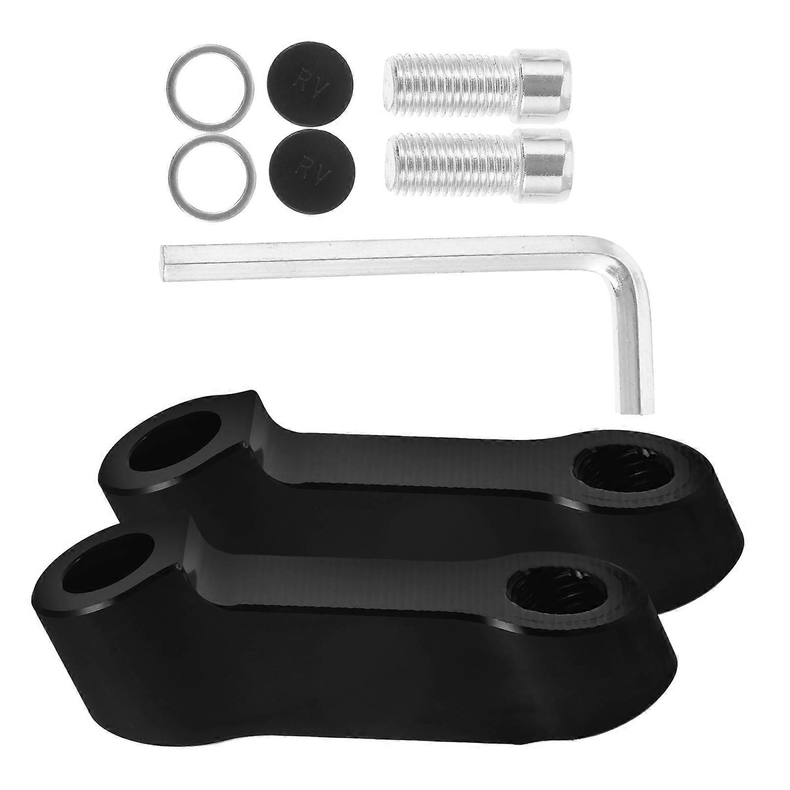 Motorcycle Mirror Riser Mounting Bracket Rearview Mirror Extension Holder 1Set