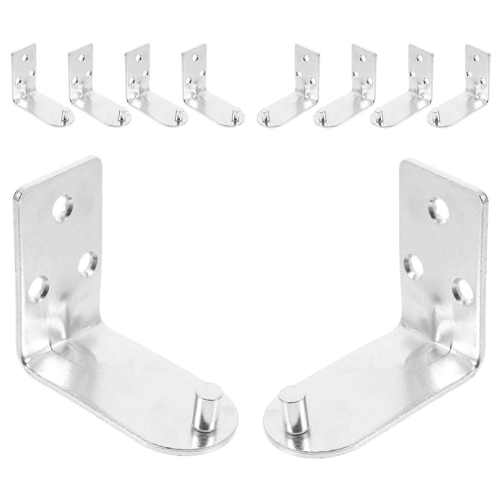 Silver Fire Extinguisher Metal Bracket L Shaped Holder for 10Pcs Mounting