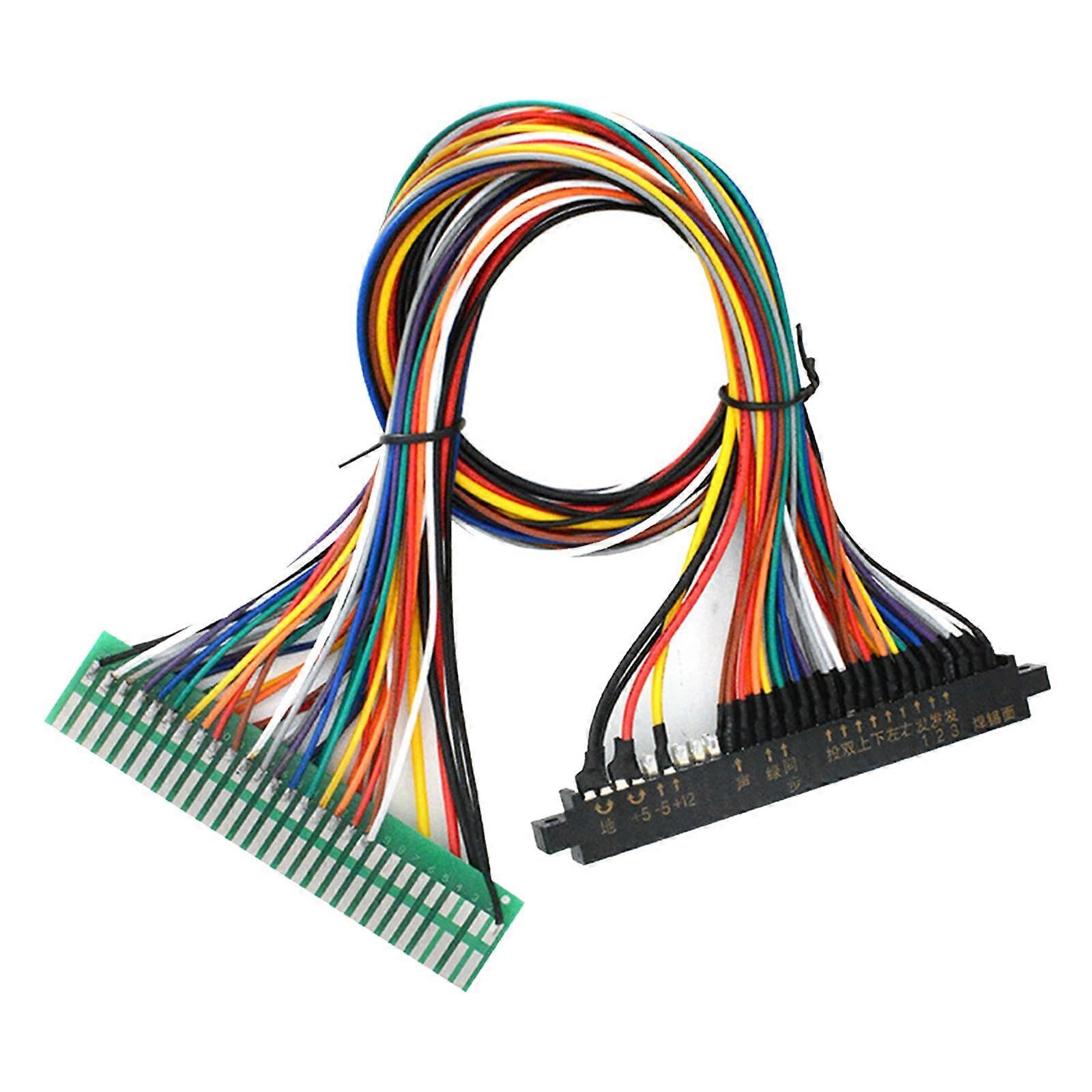 Ready To Use 28P Extension Cable Hand Crafted Solder Joints Extended Length Game Connector Compatible Game Machines