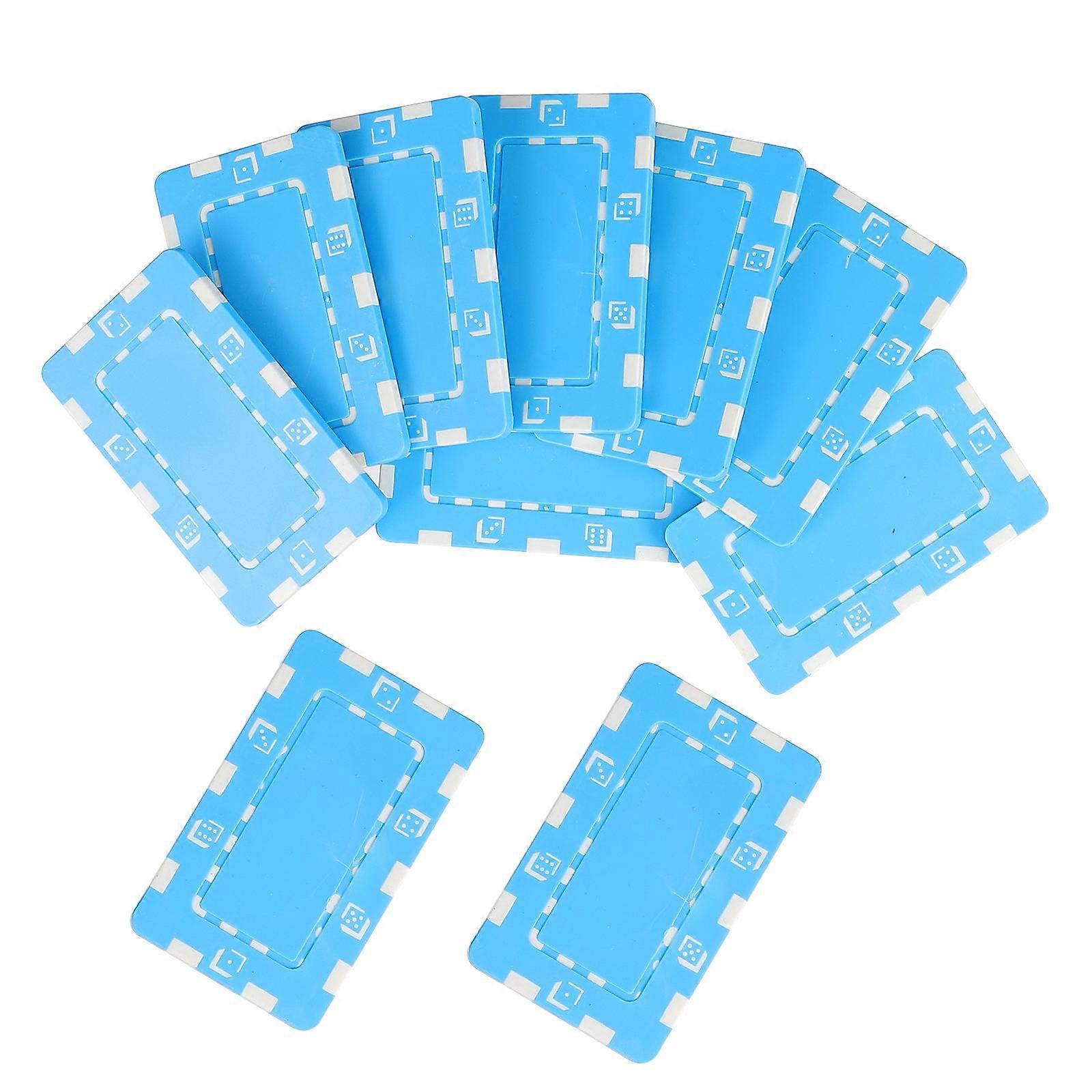 10pcs Rectangular Poker Chips for Hold'em and Mahjong Game Props
