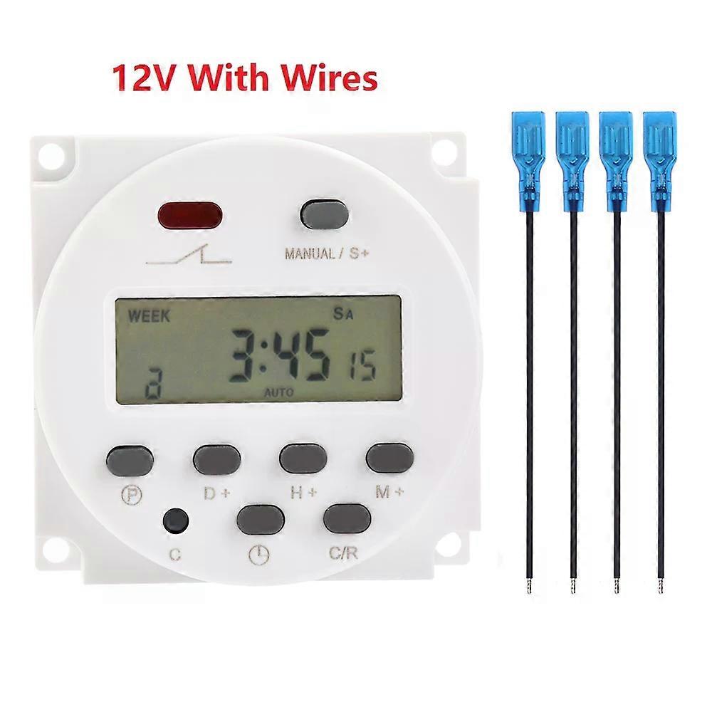 Gaqqee 1 Second Interval 12V 24V 110V 220V Digital LED Timer Switch 7 Days Weekly Programmable Time Relay Programmer CN101S