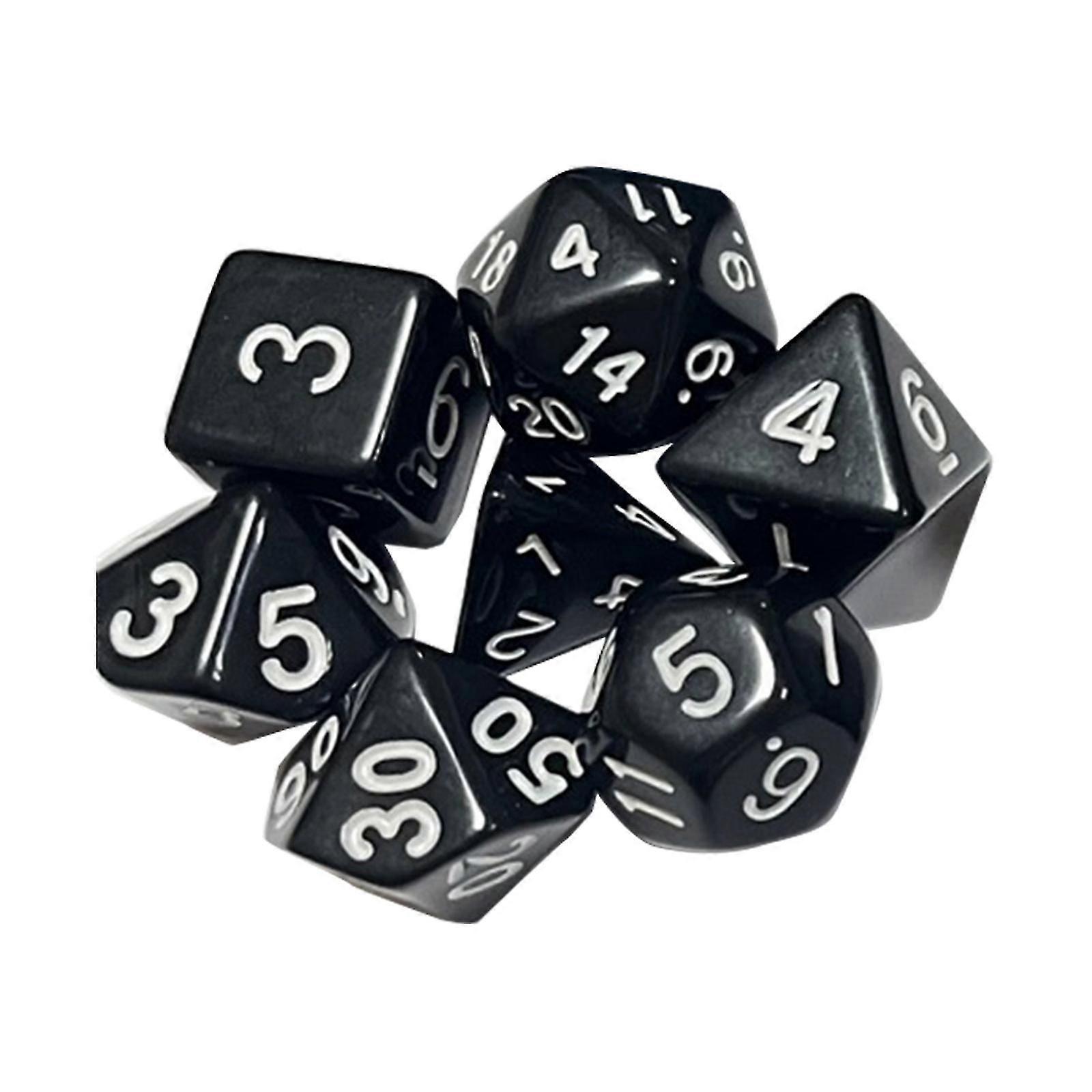 Galaxy-Themed Sharp-Edge Polyhedral Dice Set for D&D, Yellow