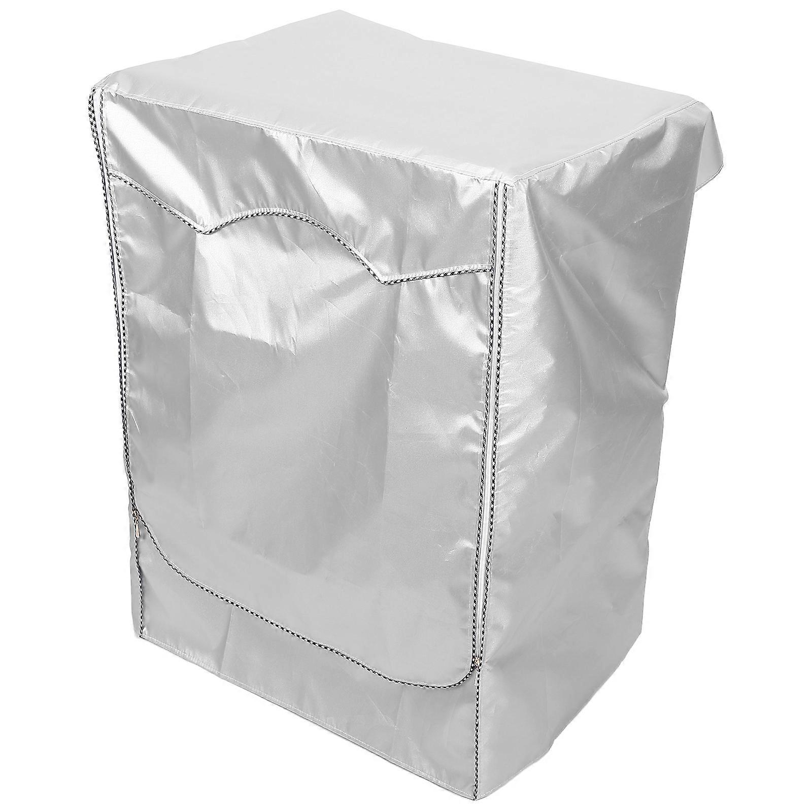 Dustproof Washer Cover 2Pcs Suitable For Household Users Offering Protection Against Wear And Tear With Rectangular Shape In Silver