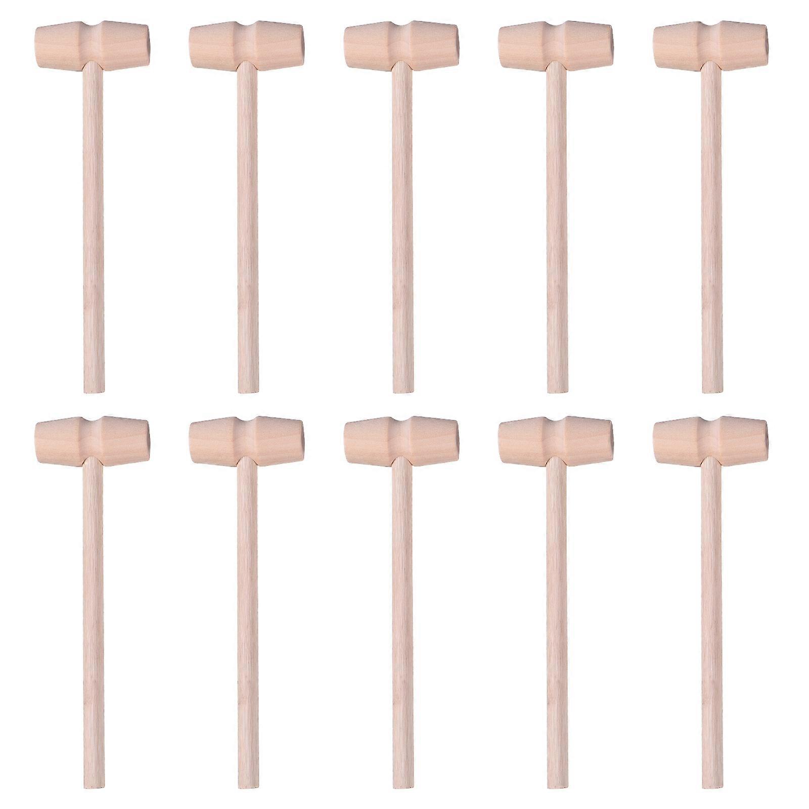 Wooden Hammer Mini Hammers for DIY Use 10Pcs Multi-Purpose Tools