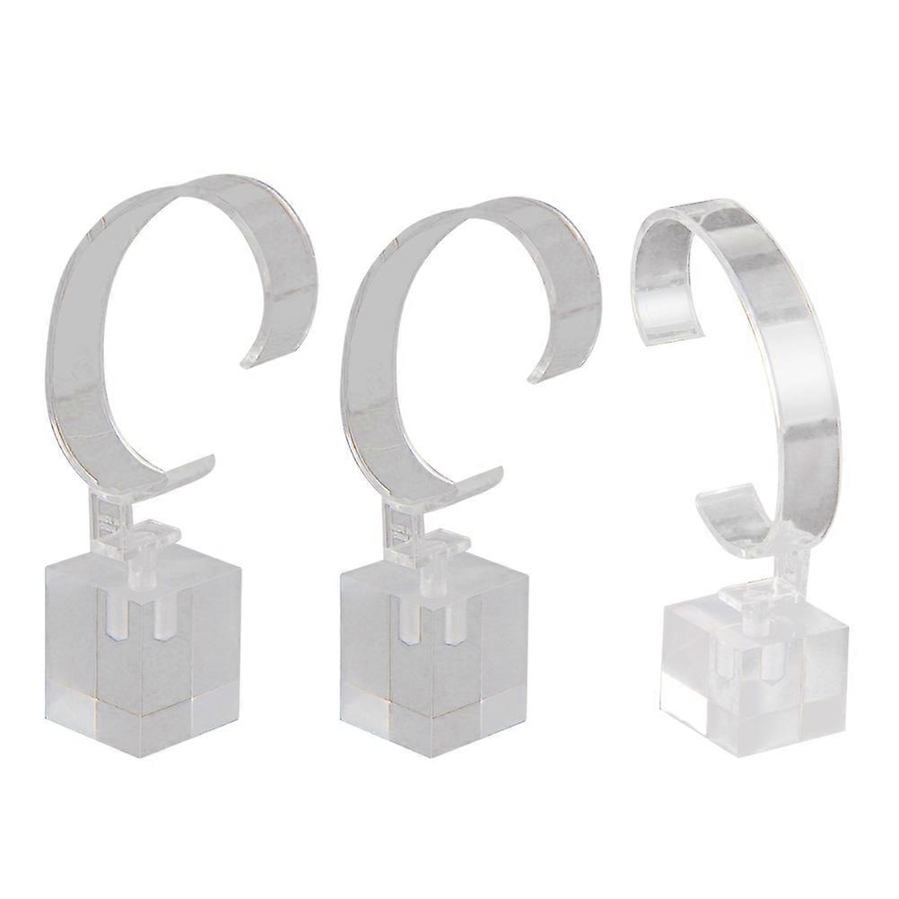 Display Stand Acrylic Watch Rack for Storage 3Pcs Set Transparent Holder