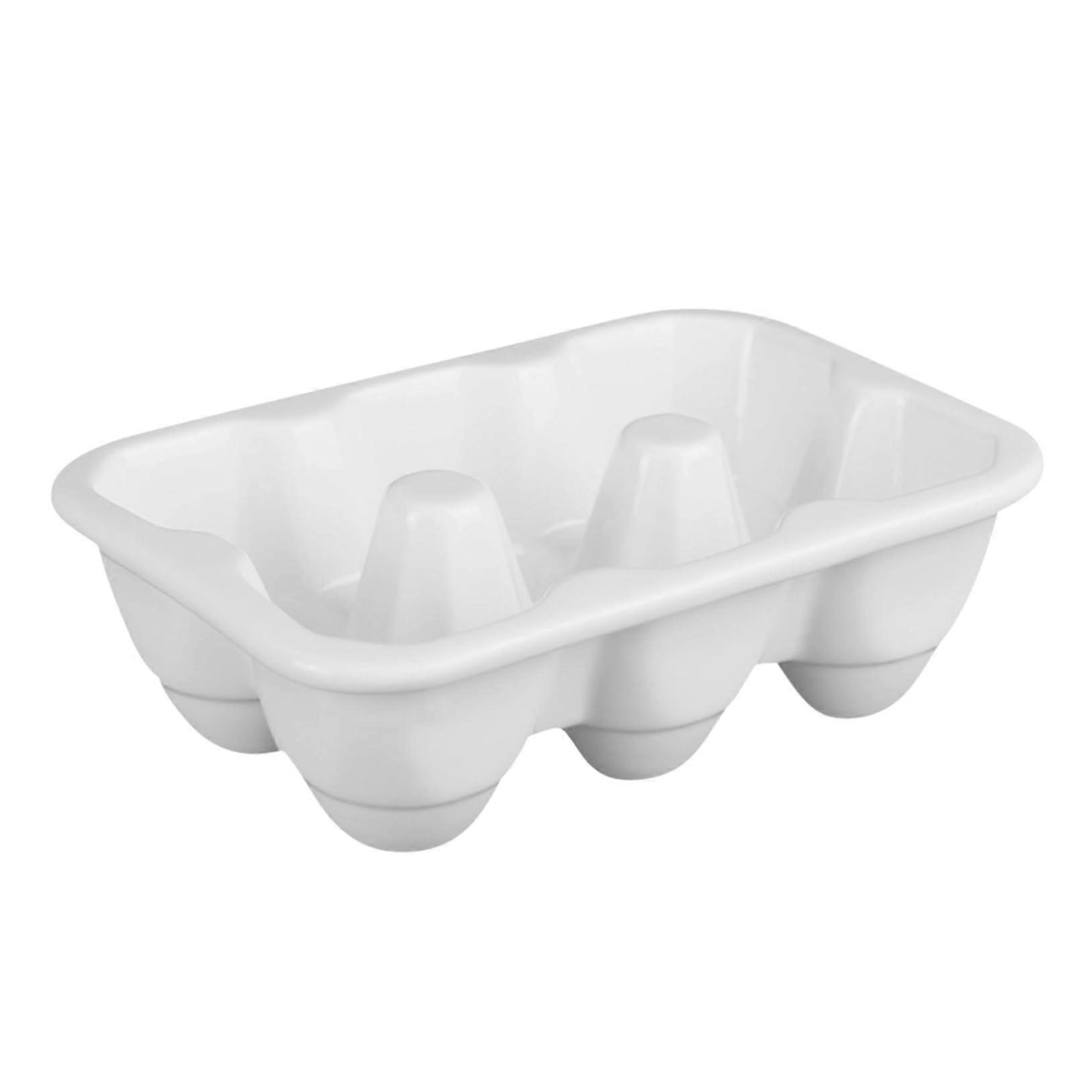 Ceramic Egg Storage Container Tray for Refrigerator SpaceSaving Reusable Holder Keeps Eggs Fresh