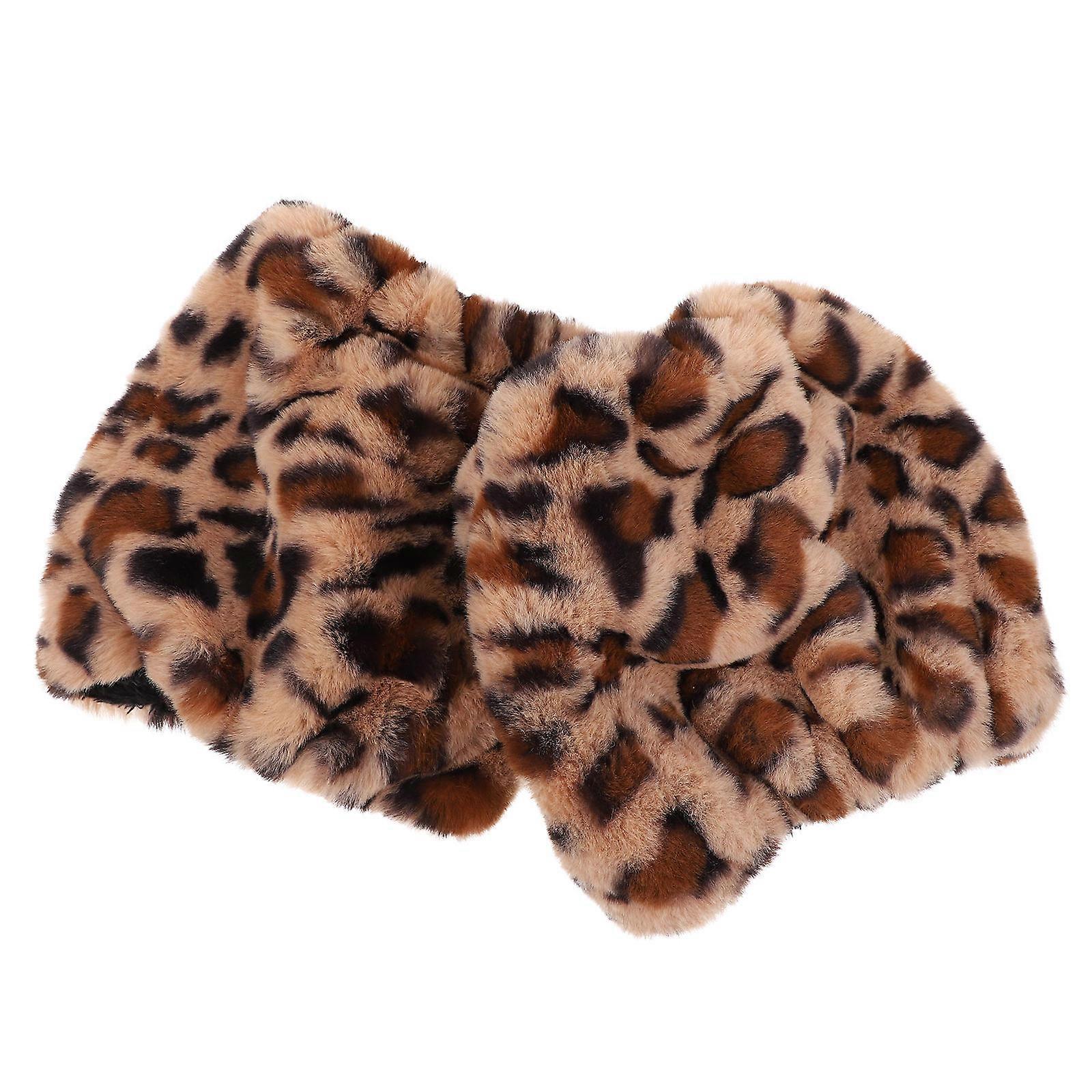 Leopard Knee Pad for Knee Pad 1Pair Soft Rabbit Wool Warmer