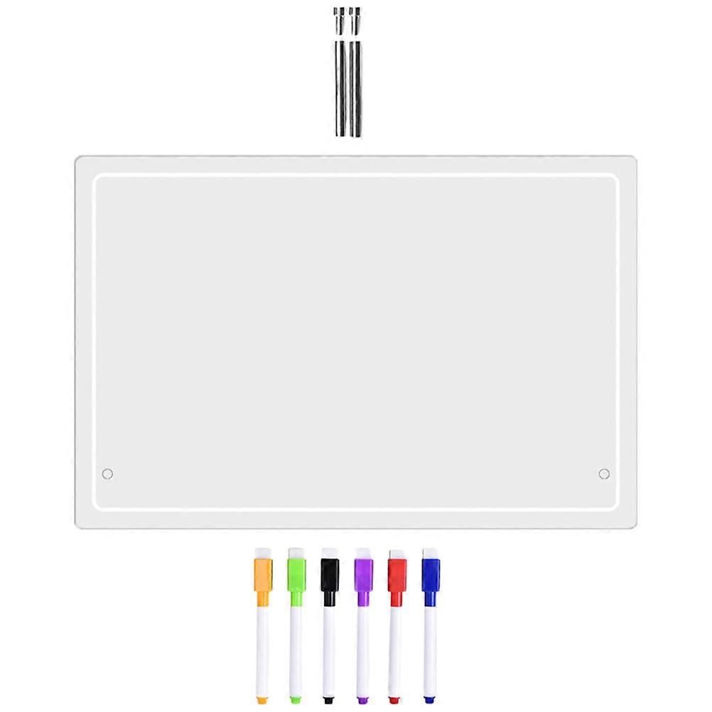 Desk Whiteboard Acrylic Dry Erase Board for Scheduling 1Set