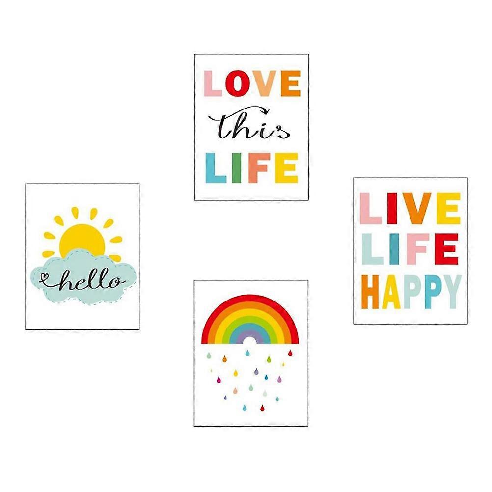 Home Decor Frameless Canvas Painting for Wall Decor 4Pcs