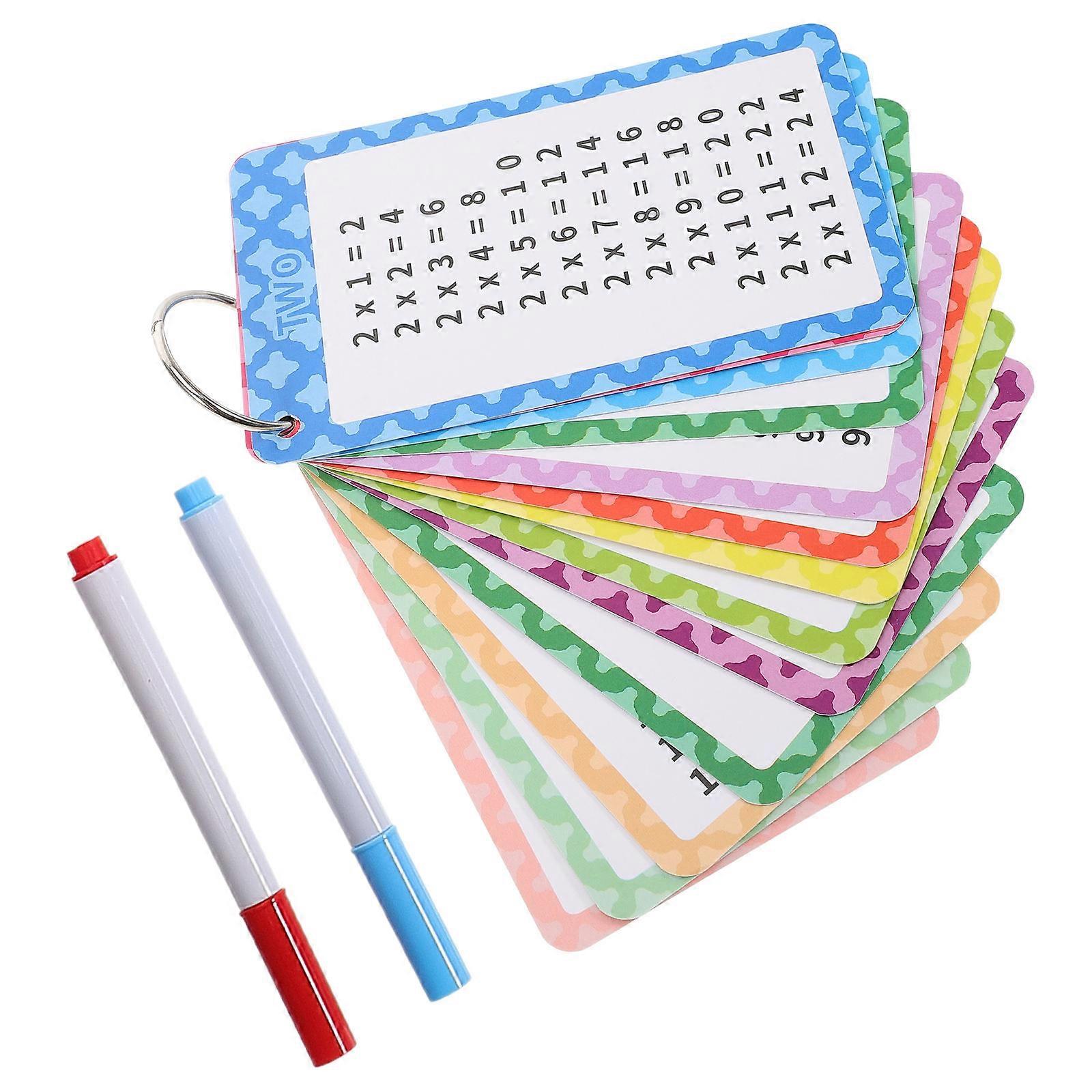 Multiplication Flashcards Kids Educational Toy with 39Pcs Fun Learning Game