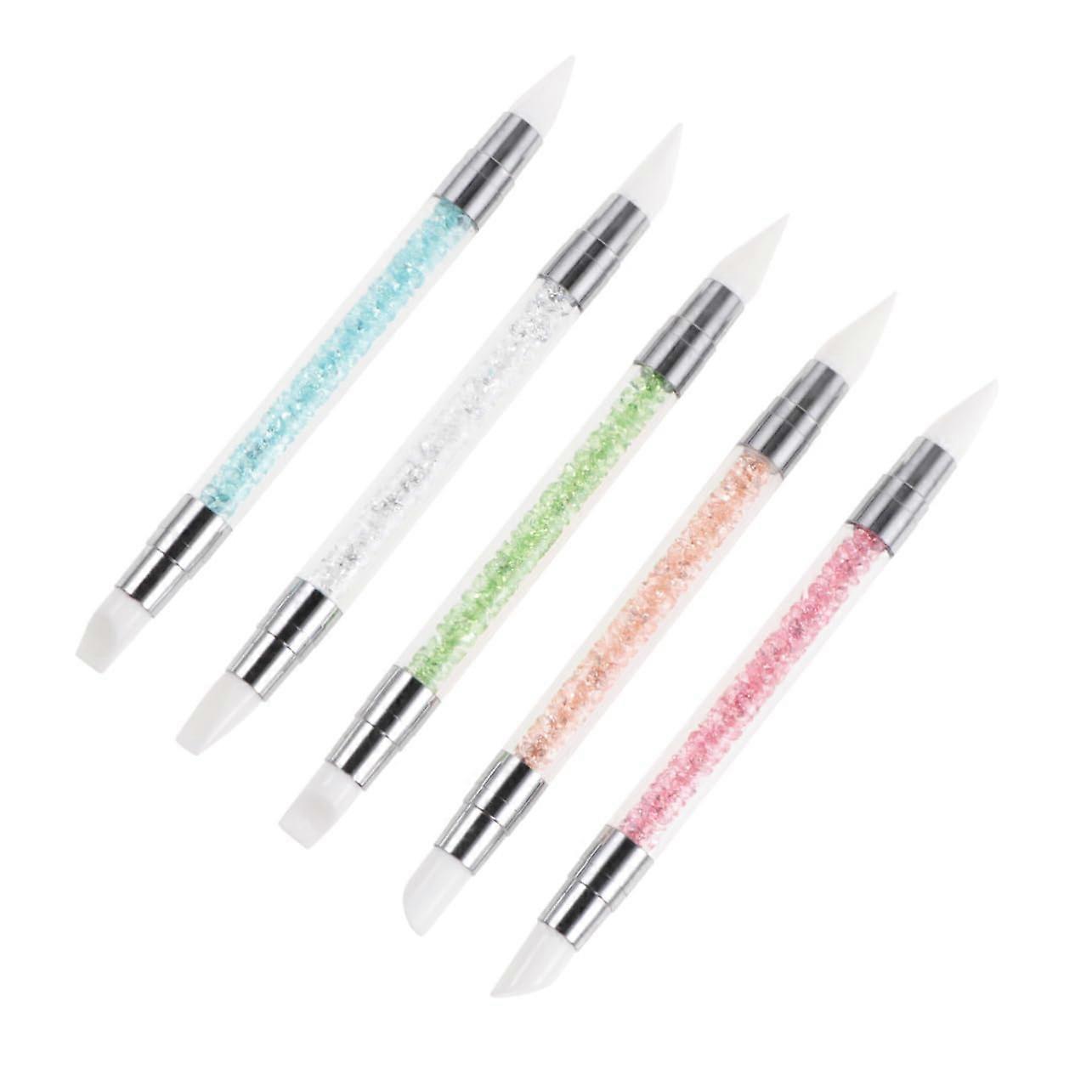 Nail Art Rhinestone Picker and Dotting Tool Set, Double Ended Silicone Pen for Precise Design