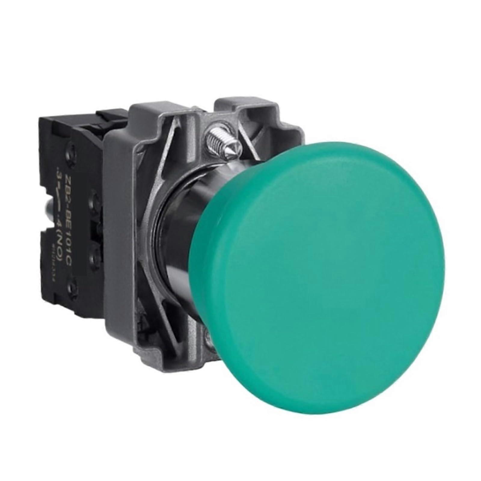 Mushroom Head Push Button 40mm Green Industrial Control Switch Spring  for XB2BC Series