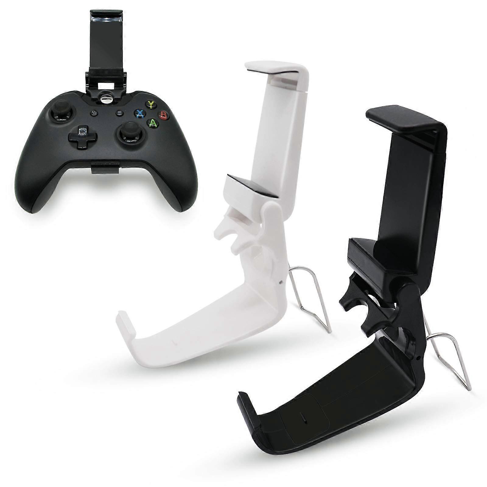 2 Pack Foldable Xbox Controller Phone Holder Clip for Android Gaming, Compatible with Xbox One S, Black and White