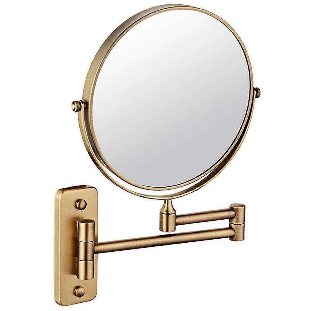 Bathroom Wall Mounted Makeup Mirror 8 Inch Double Sided 3X Magnifying 360 Swivel Extendable Arm