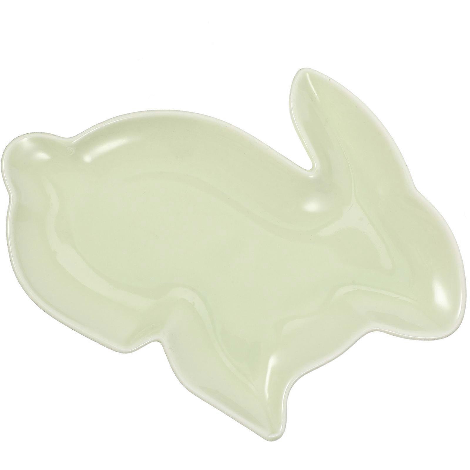 Ceramic Easter Rabbit Candy Tray for Storage Light Green