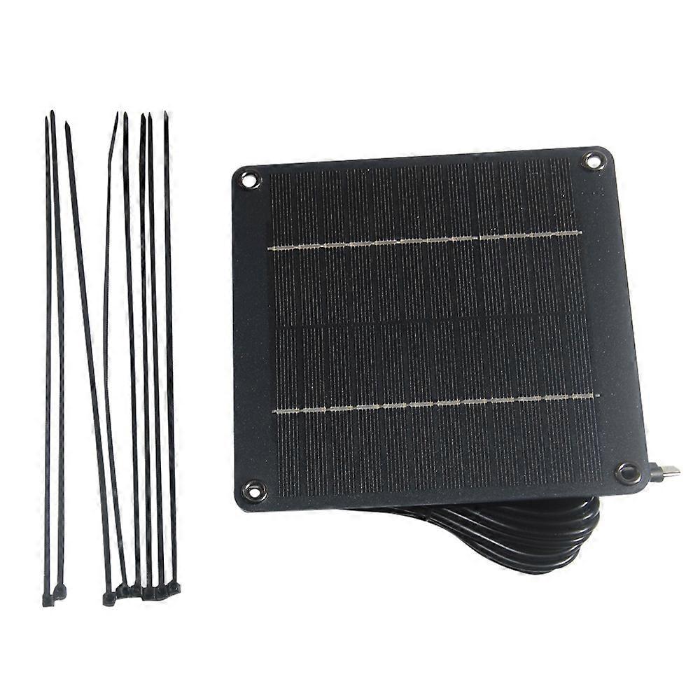 4W 12V Monocrystalline Silicon Solar Panel with Type-C Interface for Outdoor Garden Light / Security Camera Charging Board