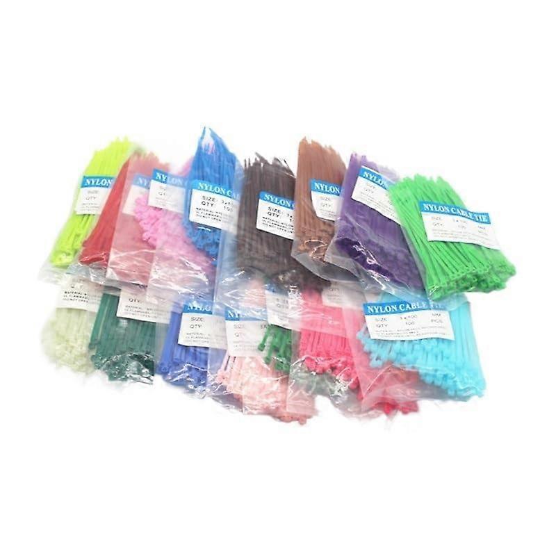 100pcs Colored Nylon SelfLocking Cable Ties 3x100mm Zip Ties for Quick Cable Organization