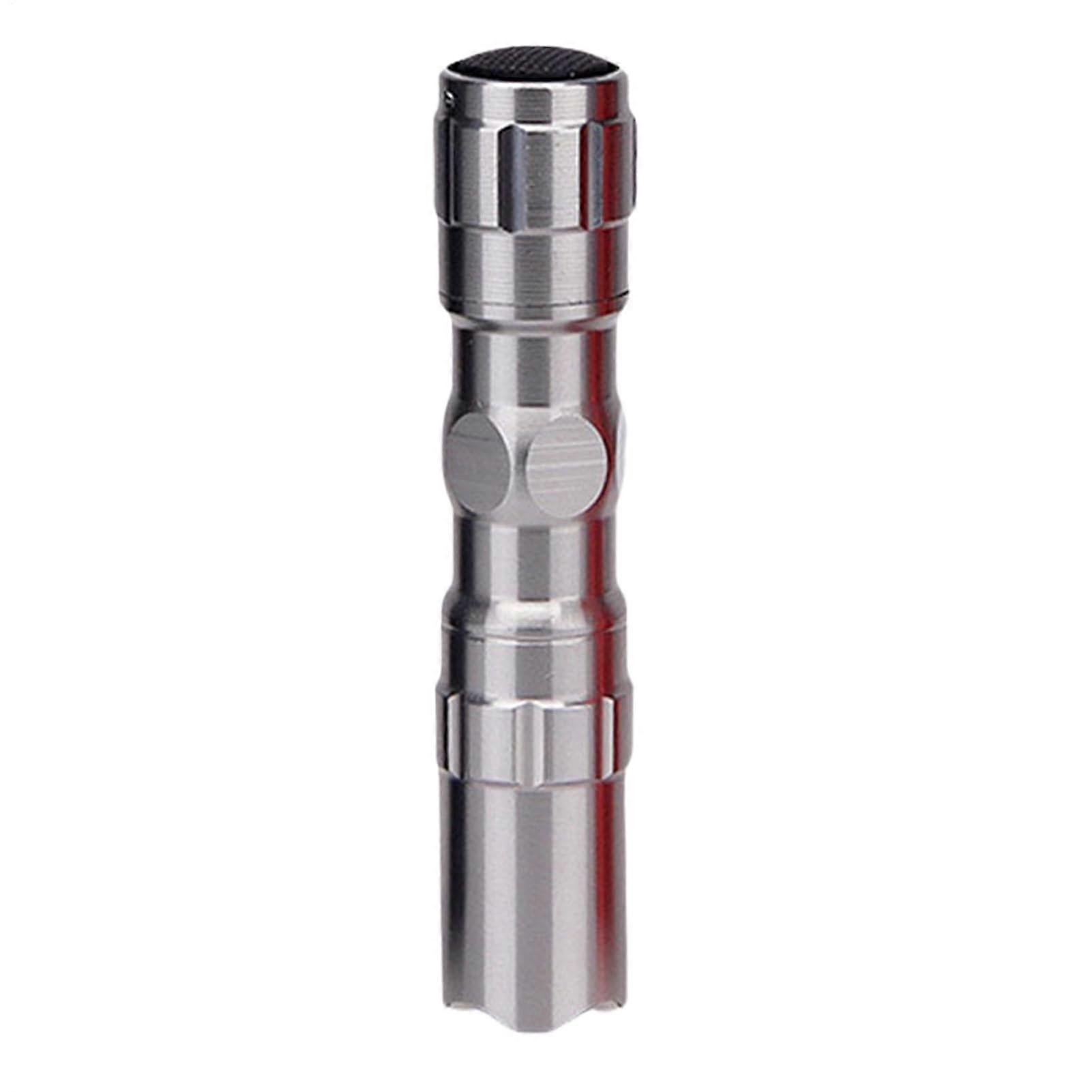 Waterproof Camping Flashlight  Lumens AA Battery Powered LED Outdoor Light Silver