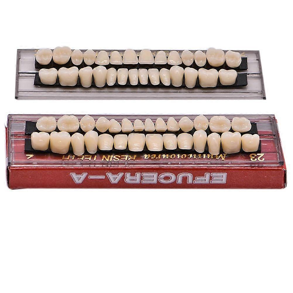 Acrylic Denture Teeth Kit Upper and Lower, Durable Resin, Natural Appearance, A2 A3 Shade