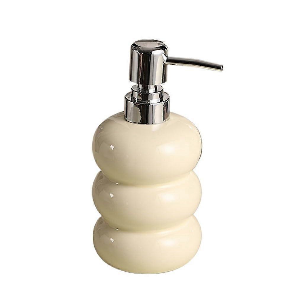 Ceramic Soap Dispenser with Pump for Bathroom and Kitchen, Refillable Lotion and Shampoo Bottle