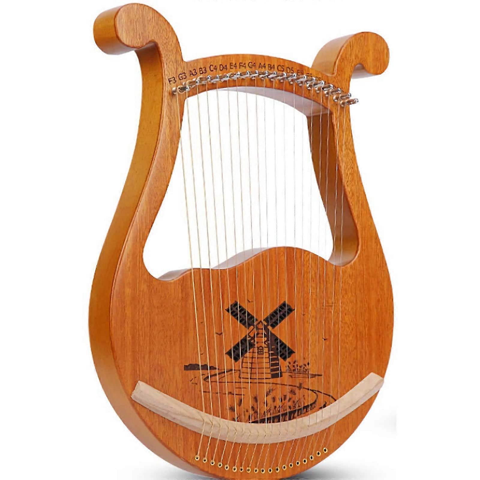 Classic Lyre Harp with Fuller Powerful Tone, Wide Melodic Range and Complete Accessory Set