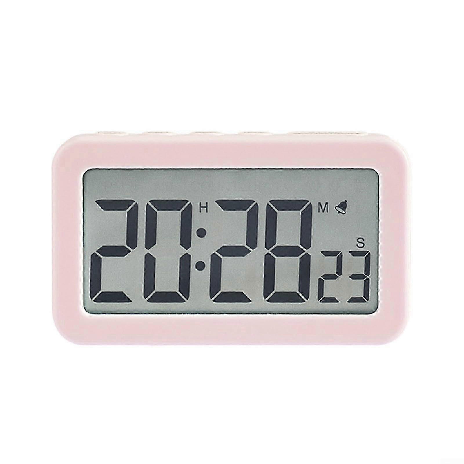 Digital LED Desk Clock With Snooze, Bright Backlight, And Multifunction Features (Pink)