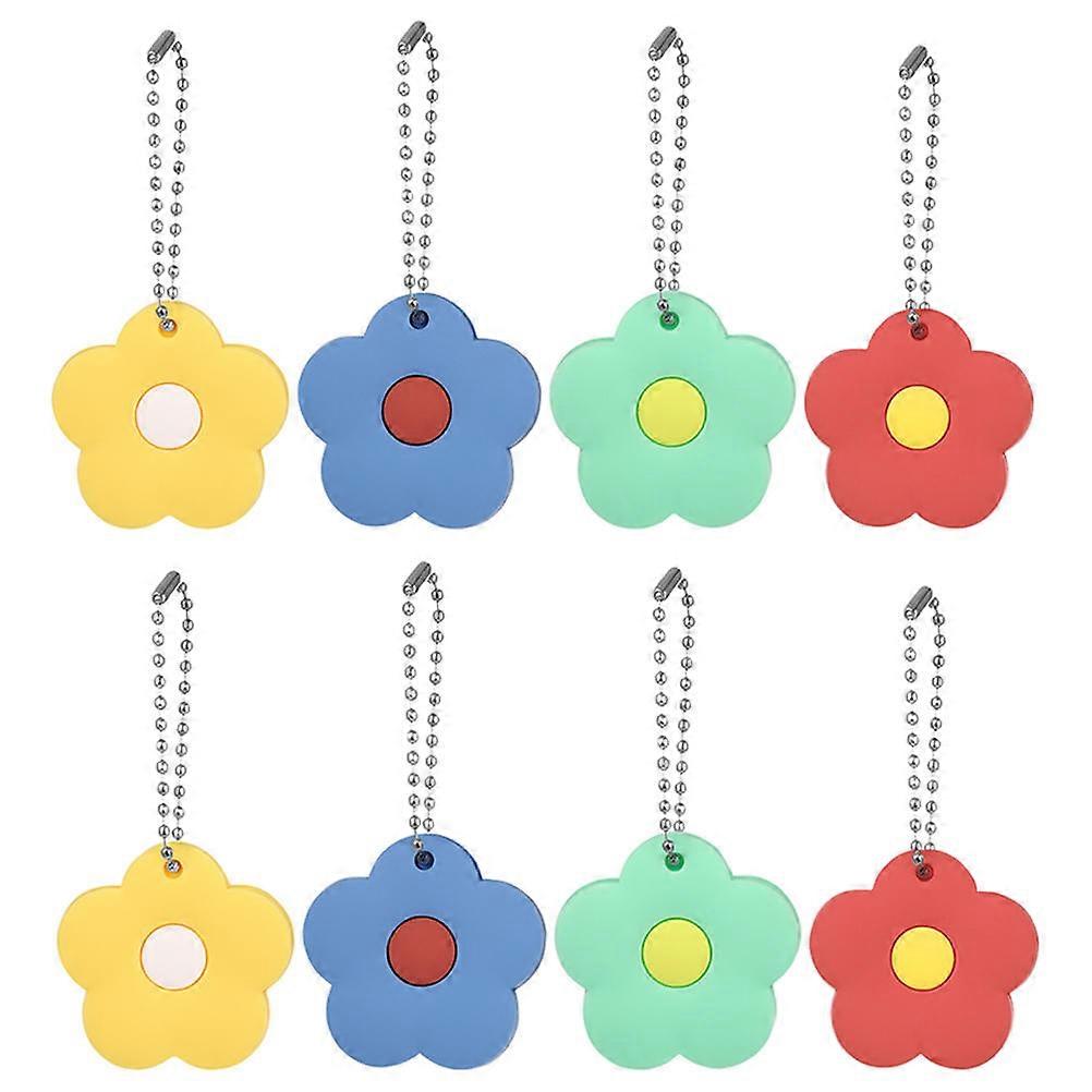 Flower Shaped Silicone Key Protector Cover for Key Identification 8Pcs