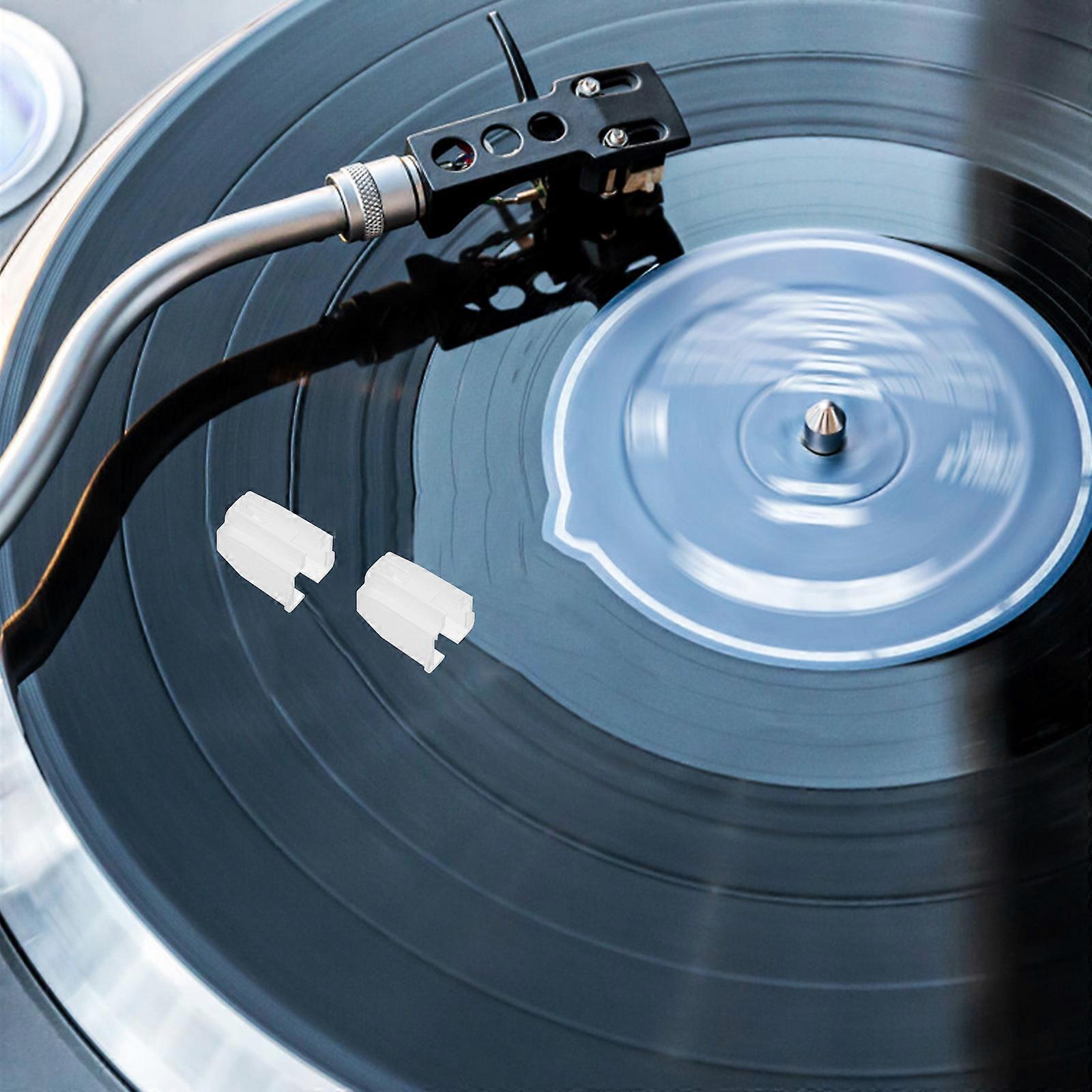 Record Player Stylus Guard for Needle Protection with 18Pcs White Plastic Covers