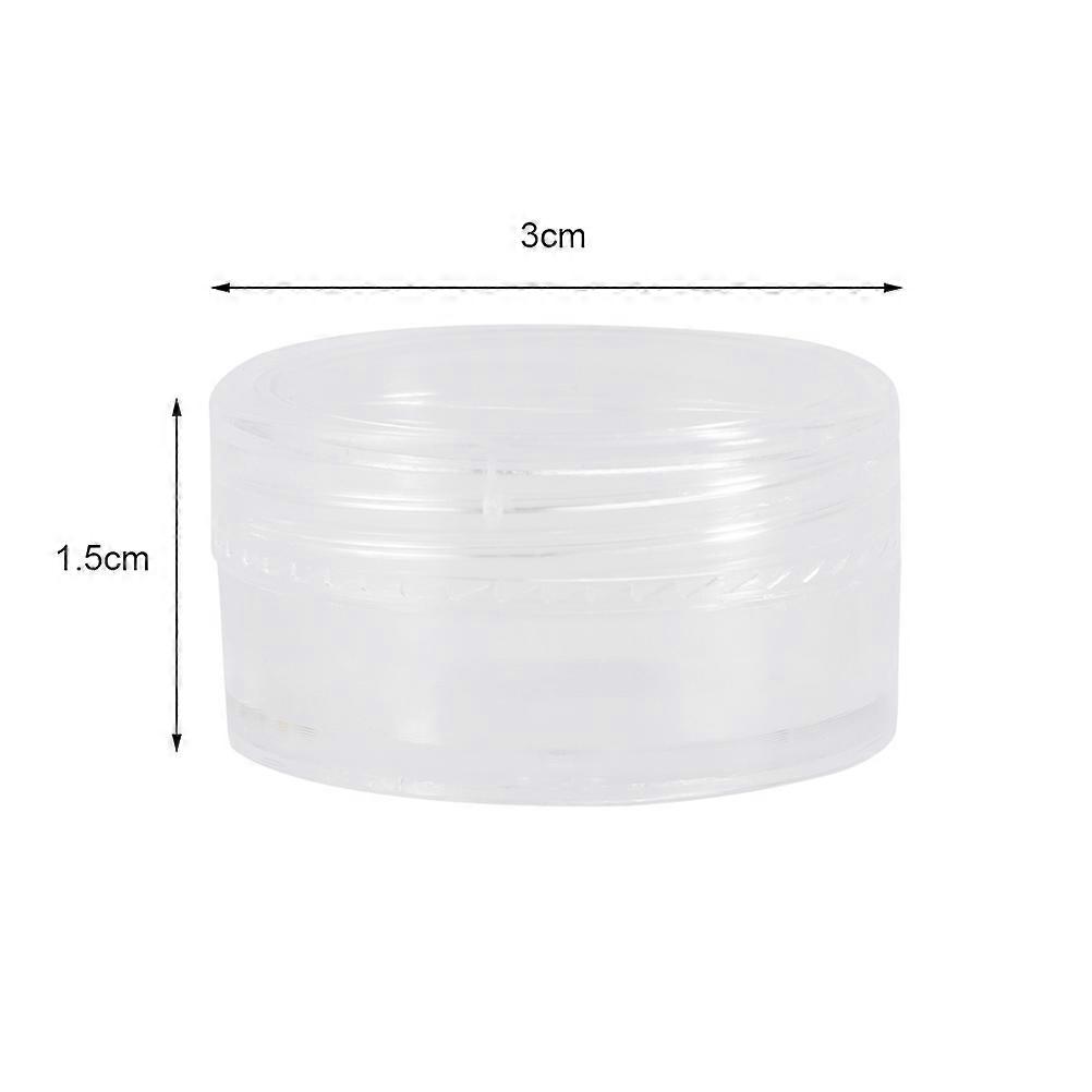 Plastic Cosmetics Jars Empty Round Pot Jars for Storage 80Pcs Transparent Set