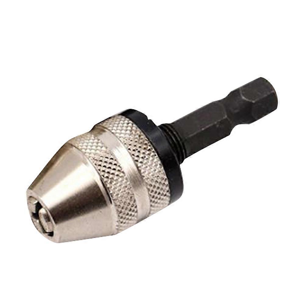 Hexagonal Shank 3-Jaw Drill Adapter For Construction Handyman Use Converting Impact Driver Holds Non- Bits 1Pcs