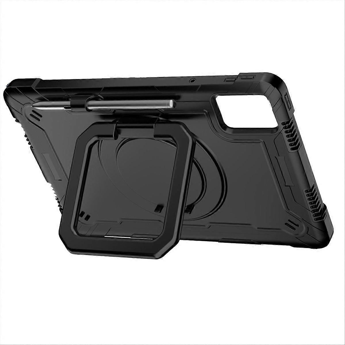 Tablet Case Swivel Bracket Handle with Shoulder Strap Case Black