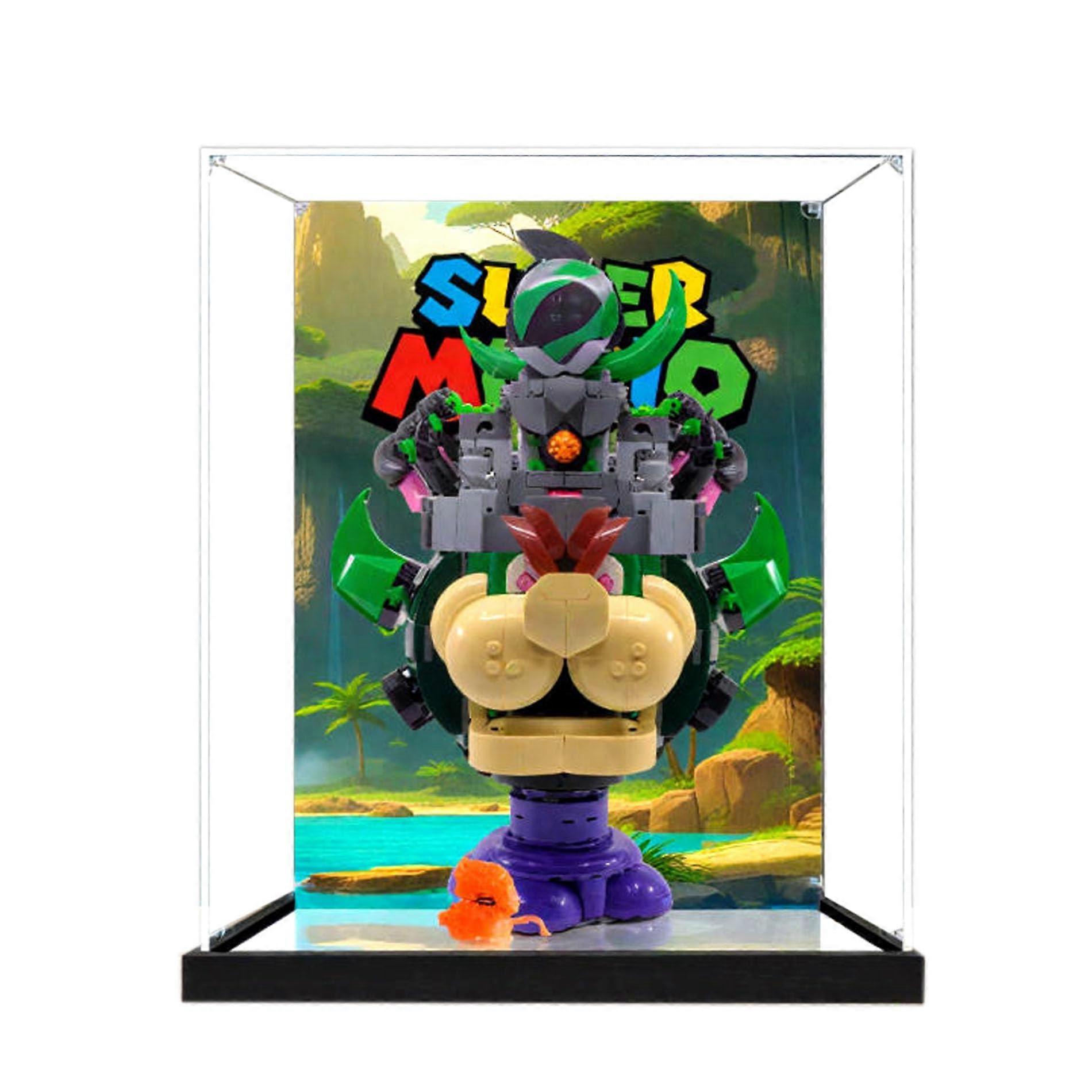 Display Case for  72042 Castle Model, Dustproof Acrylic Showcase with Black Back Panel