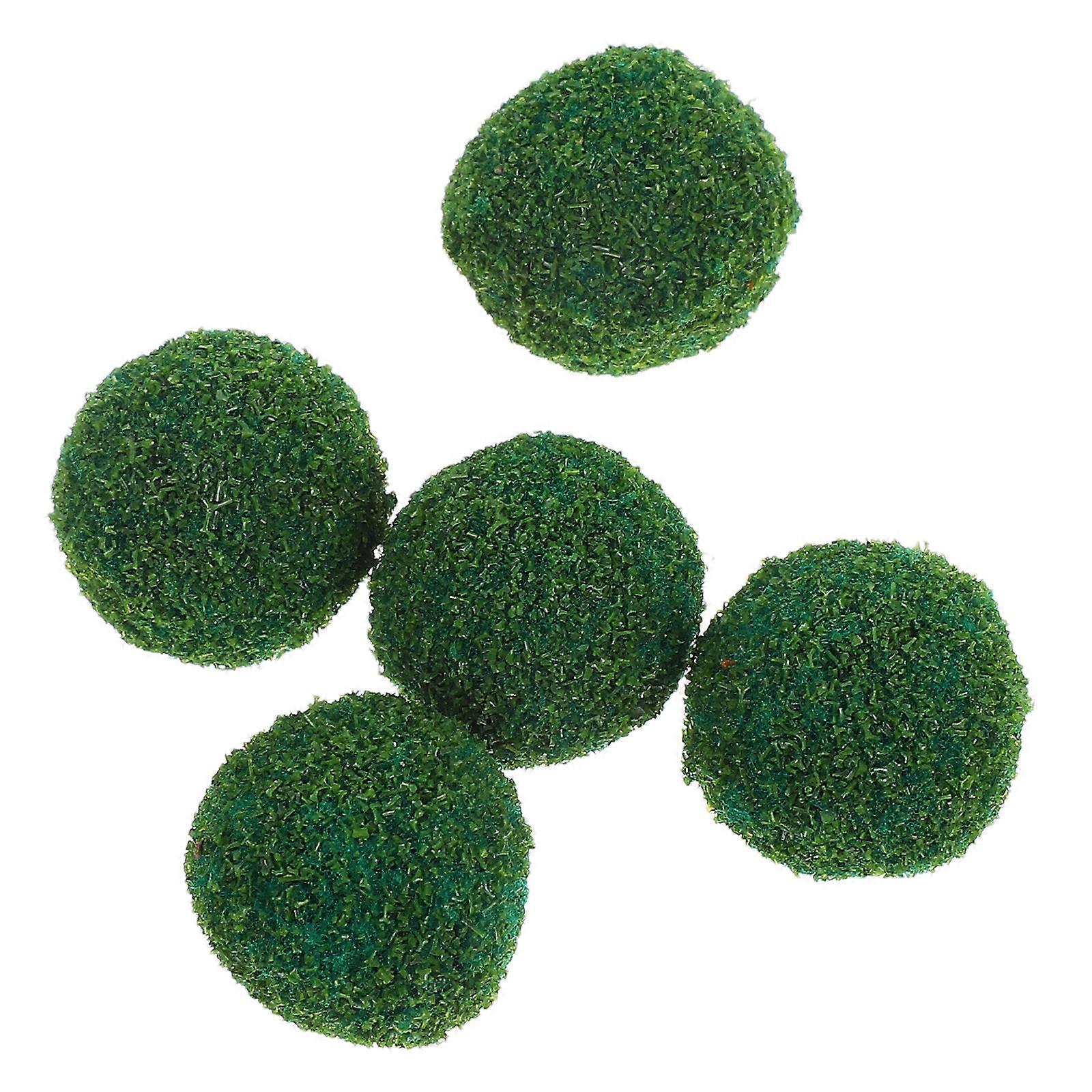 Simulated Grass Balls for Sand Table Models Decoration 5Pcs Artificial