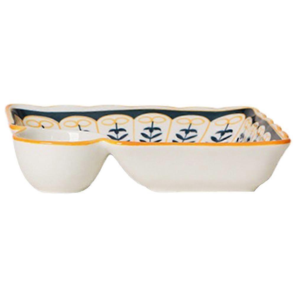 Ceramic Dumpling Plate Multi-Function Food Plate for Kitchen Use 3Pcs