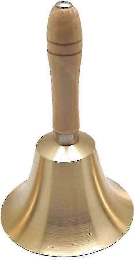 Solid hand Bell Mässing Bell Service Bell Trä Ringklocka för heminredning