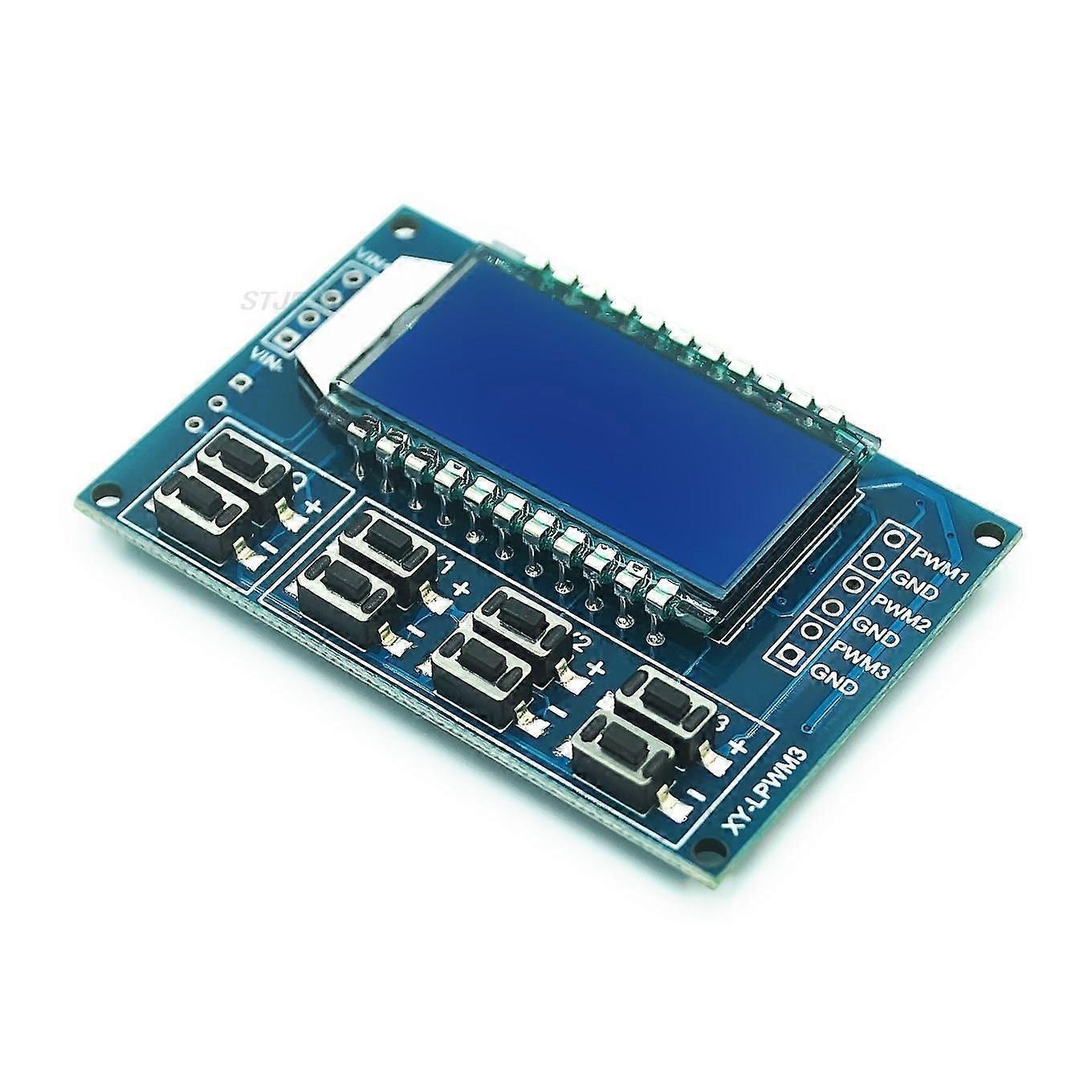 3 channels PWM pulse frequency duty cycle adjustable module square wave rectangular wave signal generator