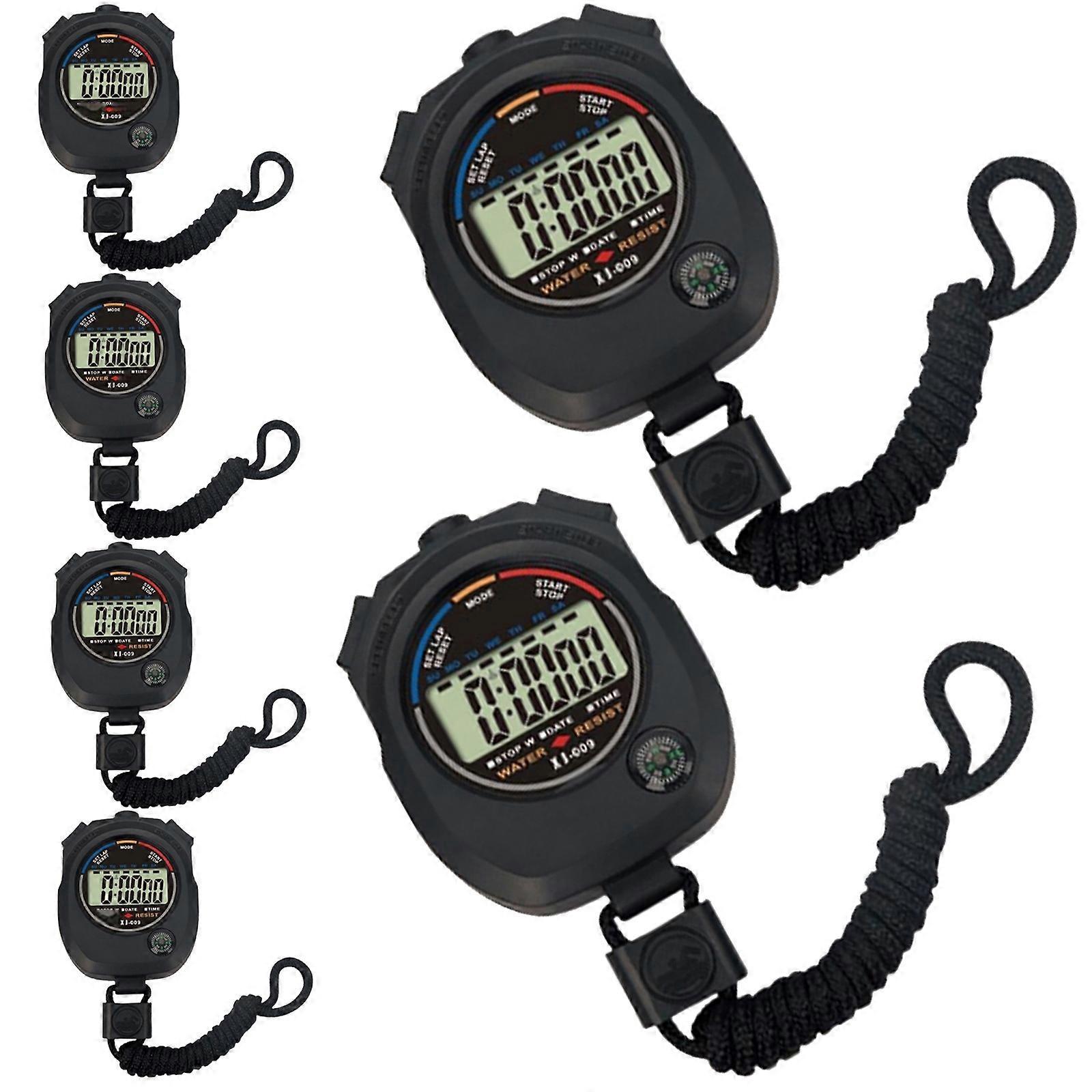 Game Stopwatch Electronic Watch for Timekeeping 6Pcs Practical Training Timer