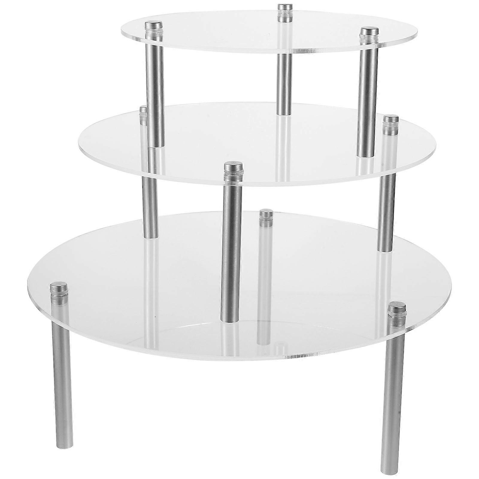 Multi Layer Cake Stand Acrylic Tabletop Display Stand 3 Tier