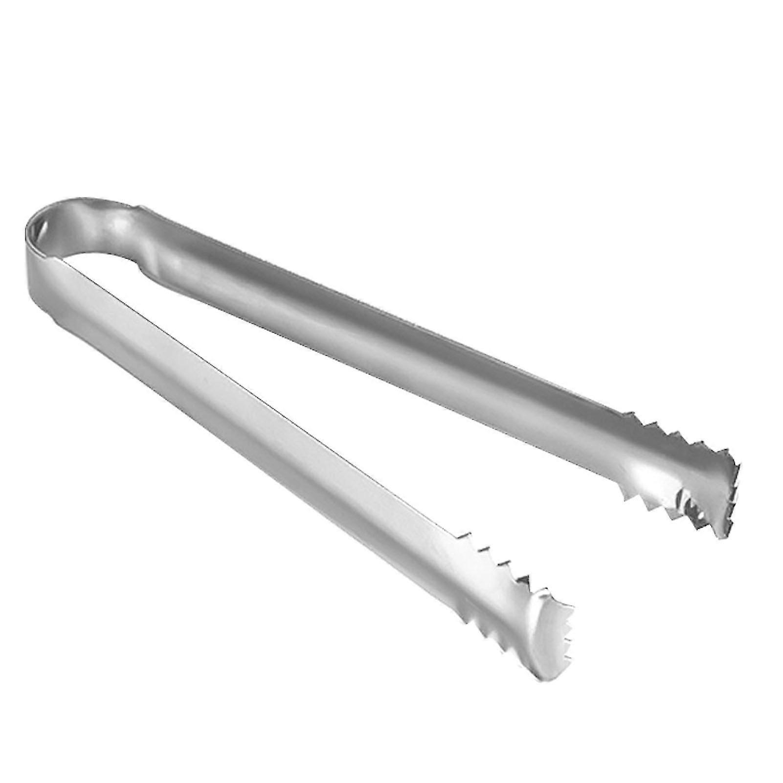 Small Stainless Steel Ice Tongs with Sharp Teeth compatible with Cubes