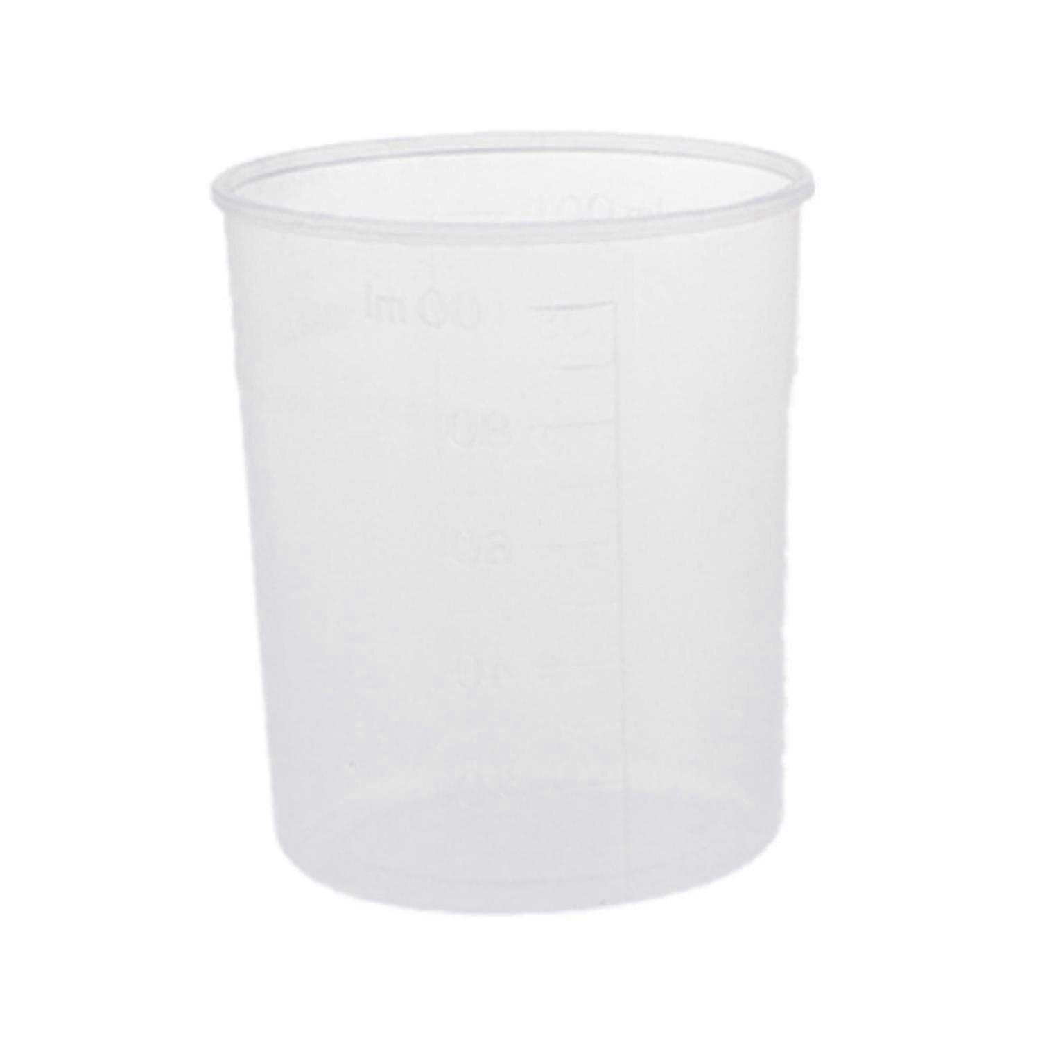 100ML Scale Cup Reusable Stackable Plastic Washable Measuring Glass for Lab