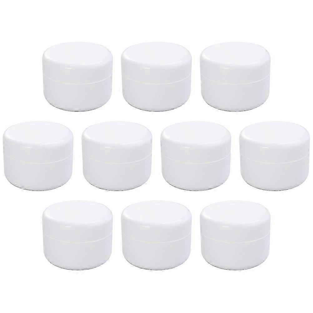 Creams Container for Storage 10Pcs PP Cosmetics Storage Jars White