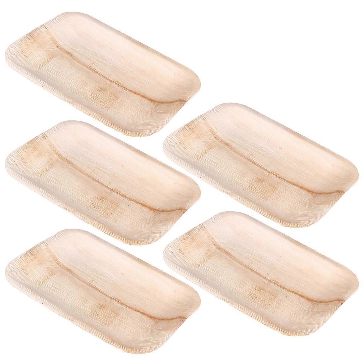 Party Wooden Rectangular for Serving 5Pcs