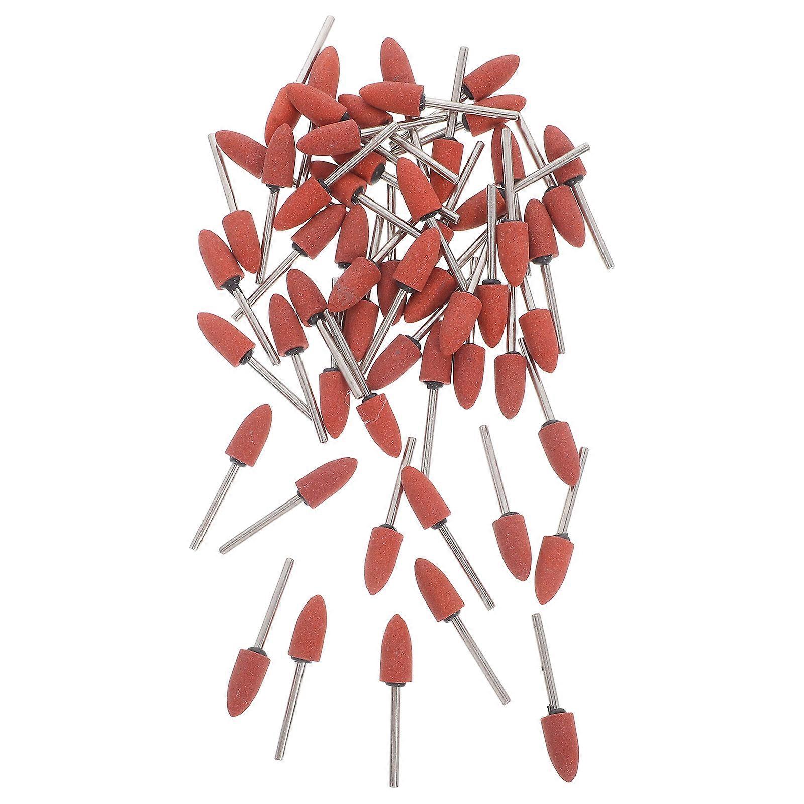 Abrasive Grinding Bits for Precision Polishing 50Pcs Orange Mounted Points