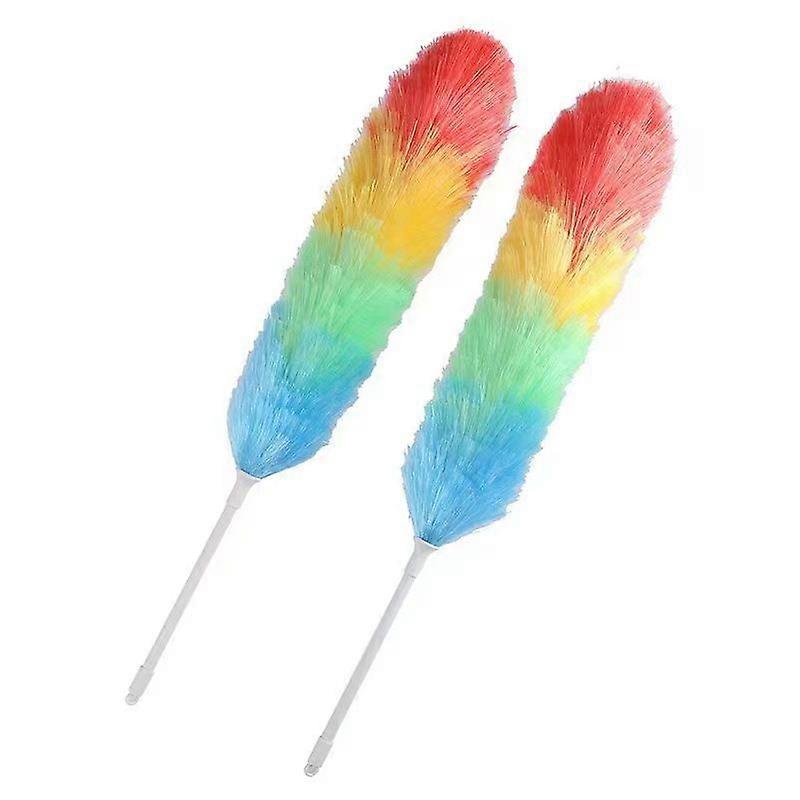 Rainbow Feather Duster, Microfiber Anti-Static Cleaning Brush