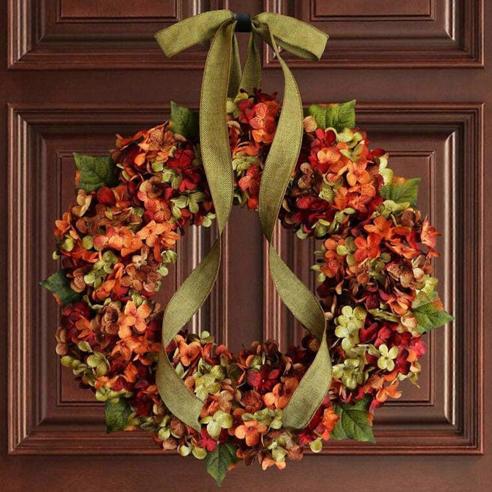 Hydrangea Wreath Door Hanging, Size: 40cm