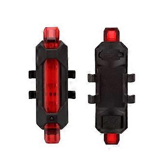 2 stk bærbar mini sykkel baklys 5 LED USB oppladbart sykkel baklys sikkerhetslys for nattsykling