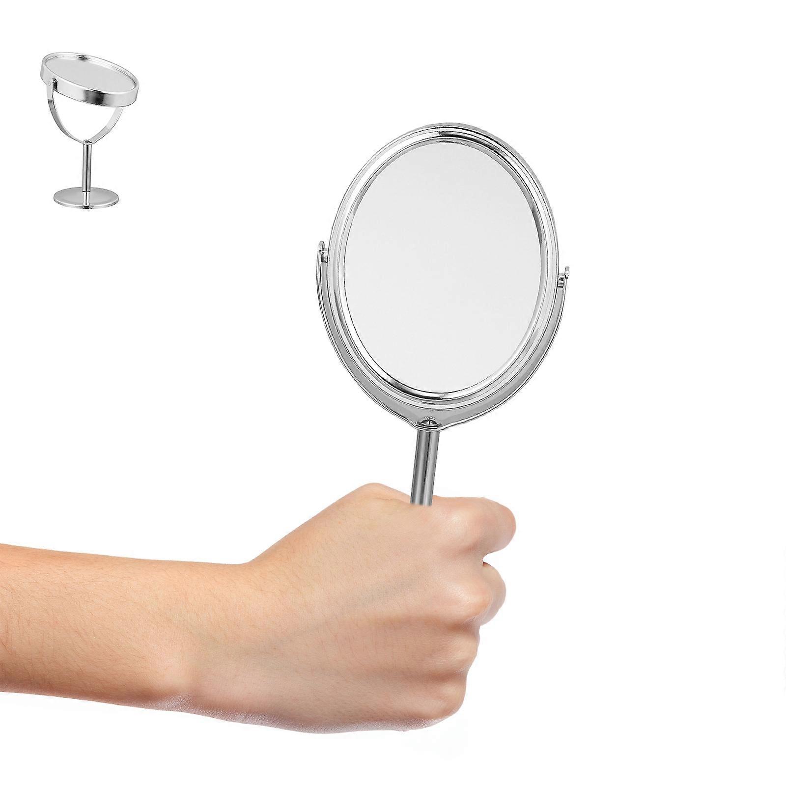 Concise Tabletop Makeup Mirror Desktop Mirror Cosmetic Mirror (Silver)