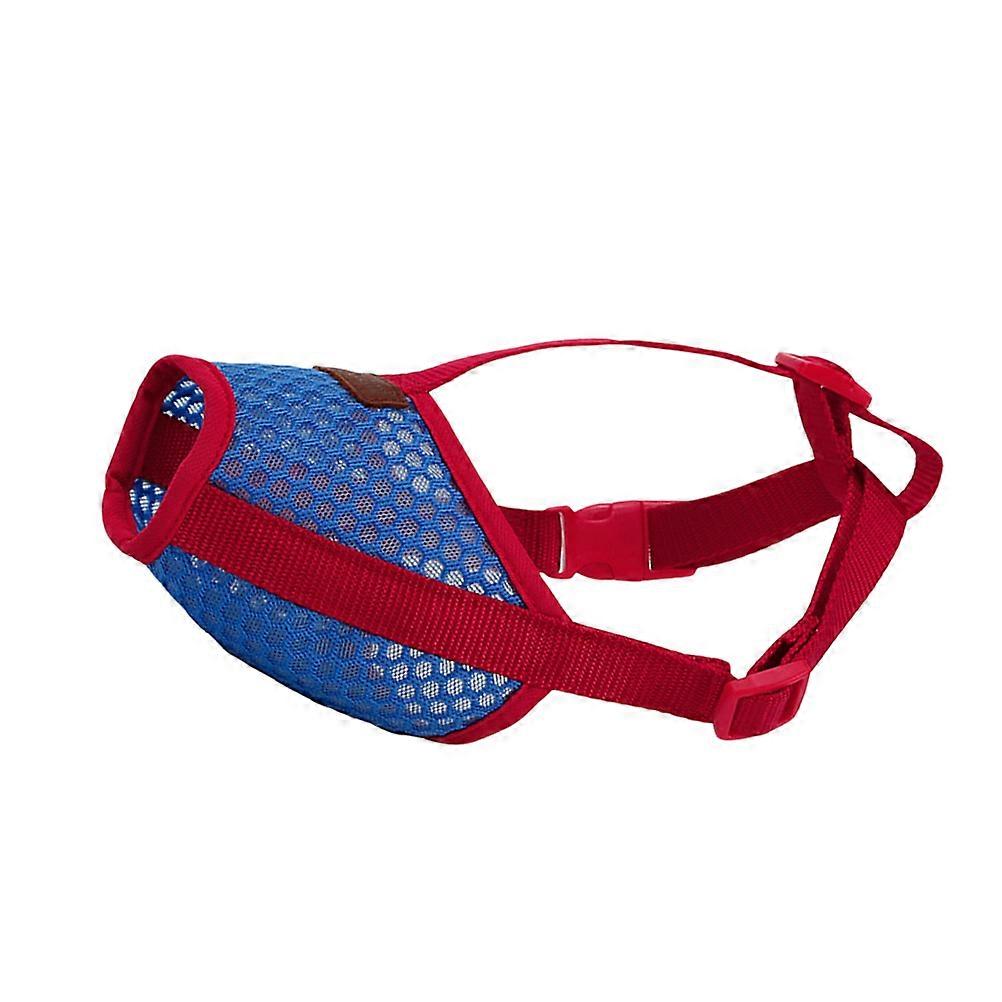 Mesh Muzzle for Dog Adjustable Safety Muzzle for Barking 3Pcs Red