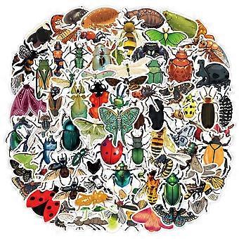 Packung 110 Stück Insektenaufkleber für Kinder Insektenaufkleber für Wasserflasche Bug Party Gastgeschenke Geschenke für Jungen Mädchen Wasserdichtes Vinyl